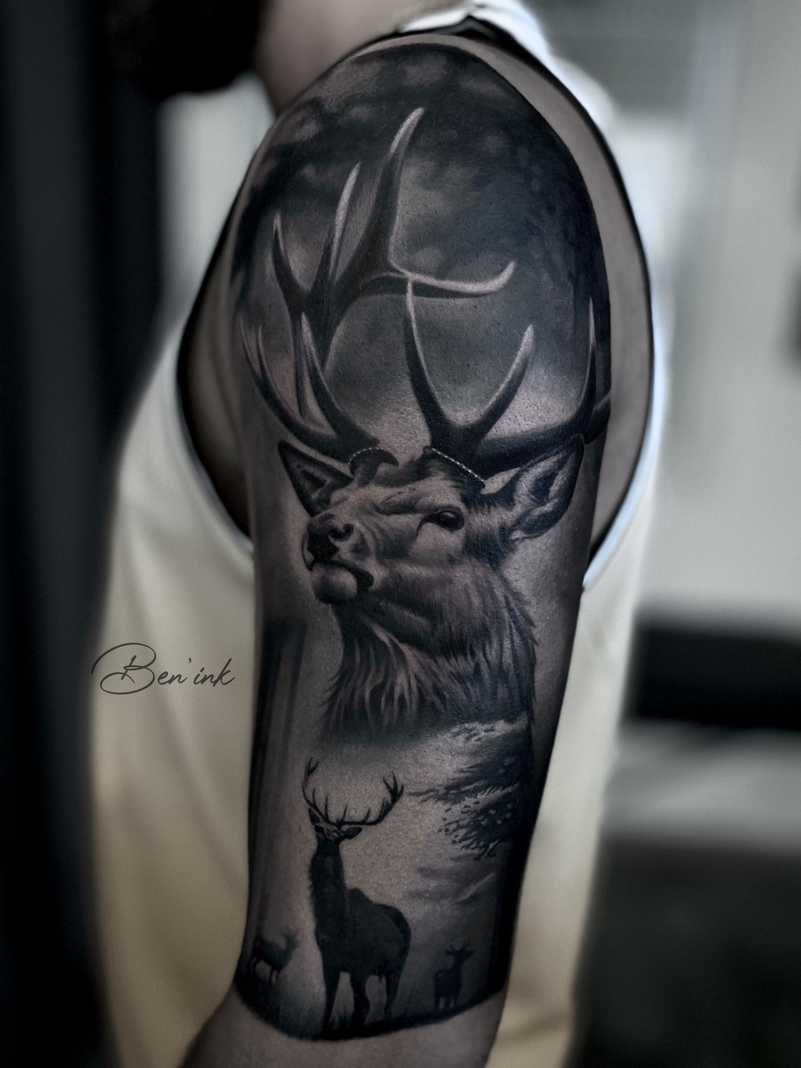 Le Roi des Bois — tatouage par Ben INK