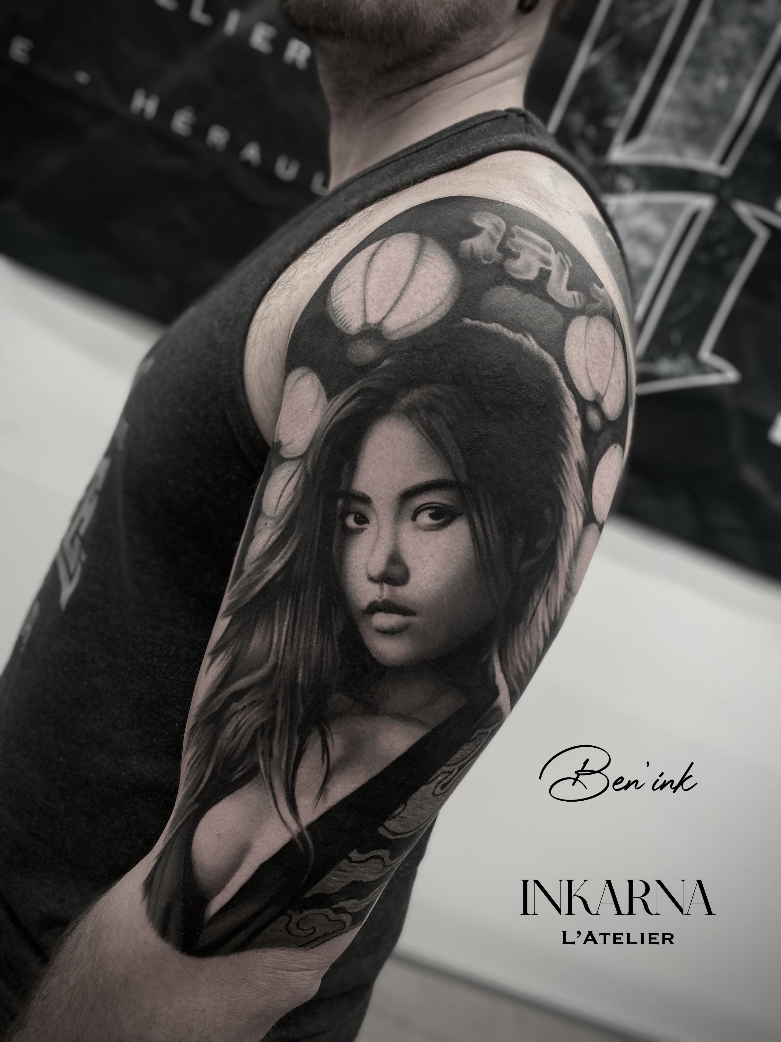 La femme de Tokyo — tatouage par Ben INK