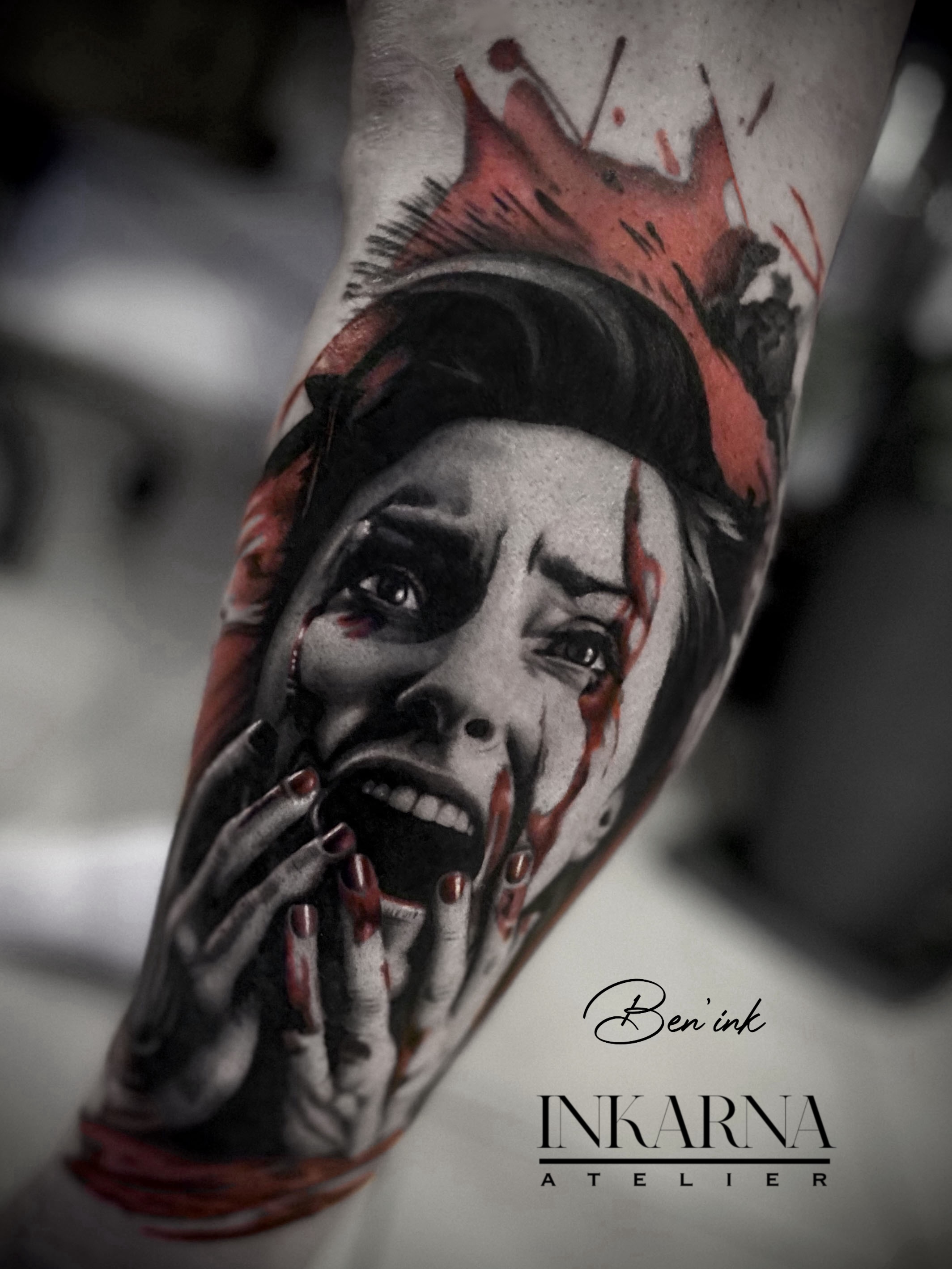Le Hurlement — tatouage par Ben INK
