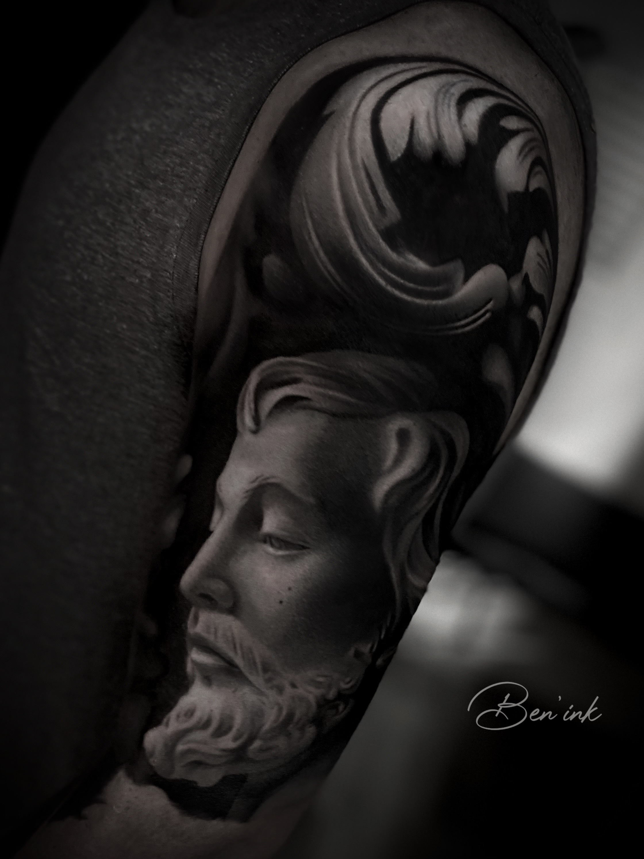 Saint Joseph — tatouage par Ben INK