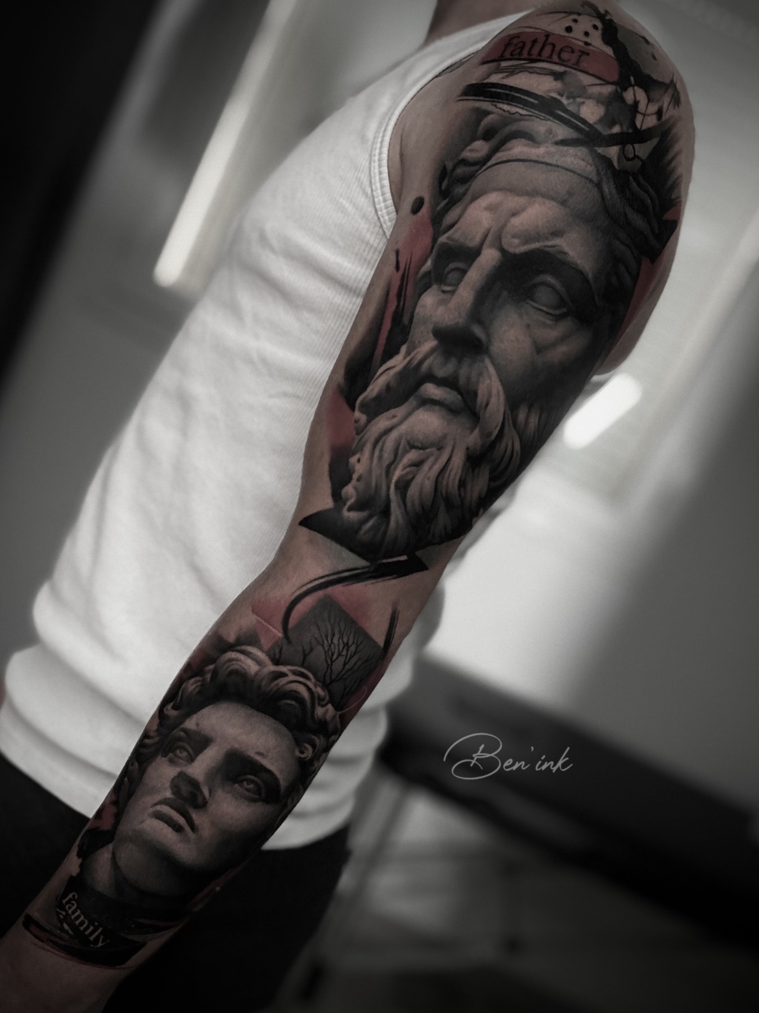 Entre Père & Fils — tatouage par Ben INK