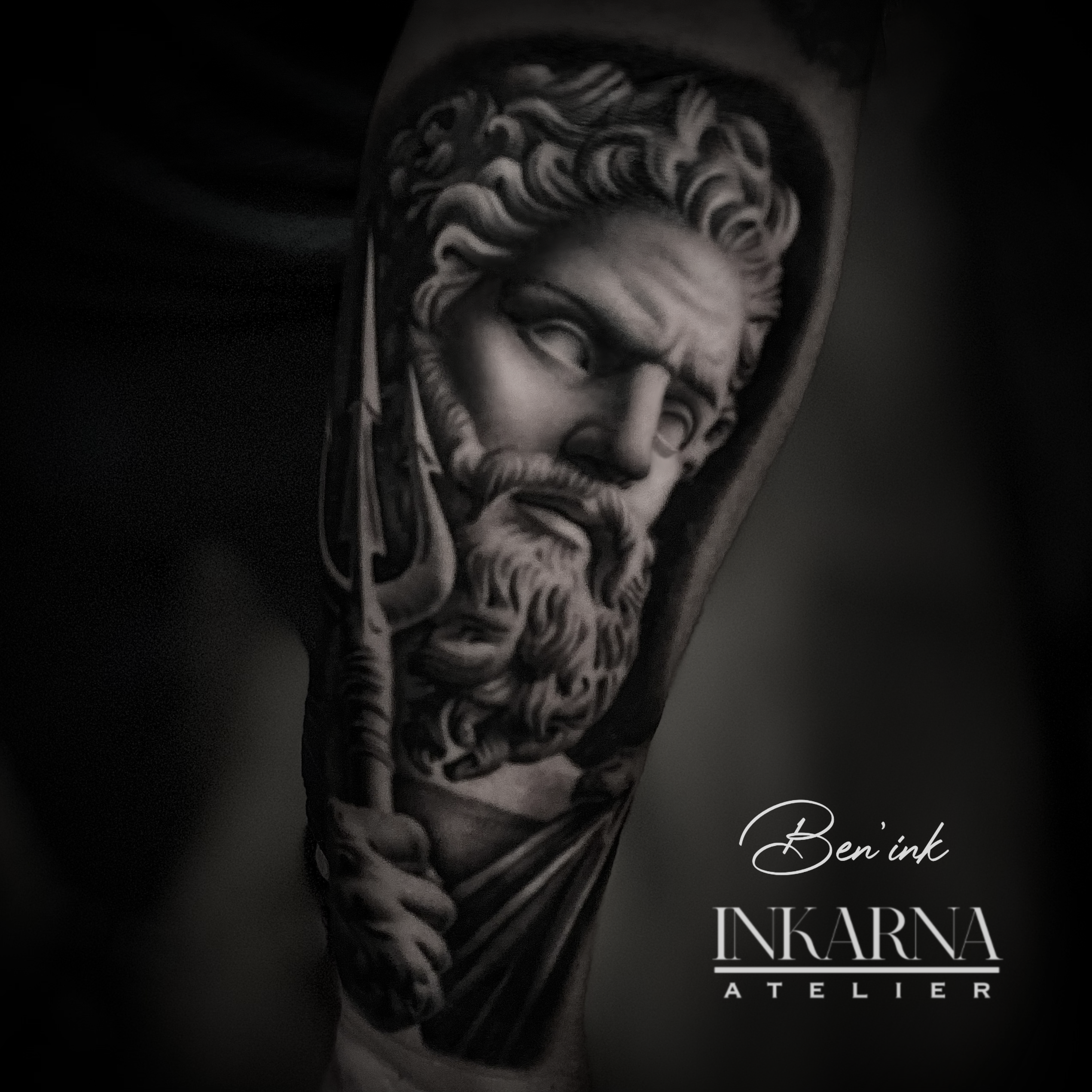 l'Offense à Poséidon — tatouage par Ben INK