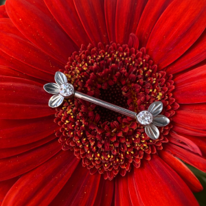 Barbell Threadless Flower